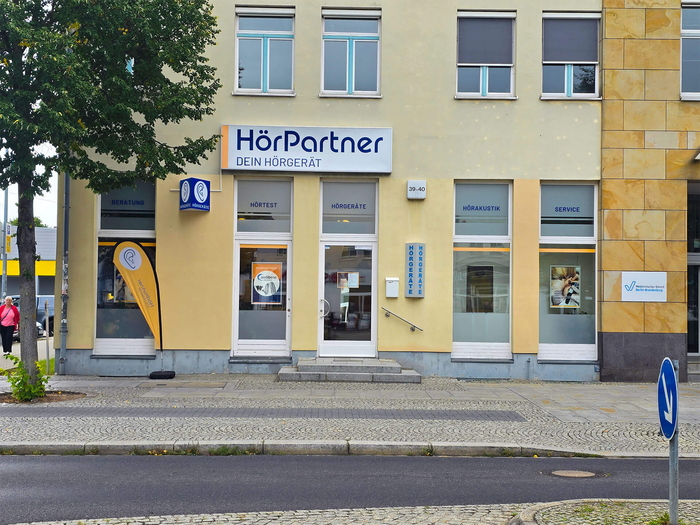 Außenansicht der HörPartner Filiale in Fürstenwalde